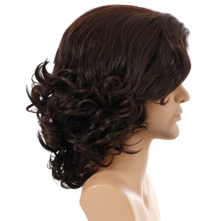 Men Wigs Oblique Bangs Fluffy Short Curly Hair - free shipping - PMC TechLife - Order now!