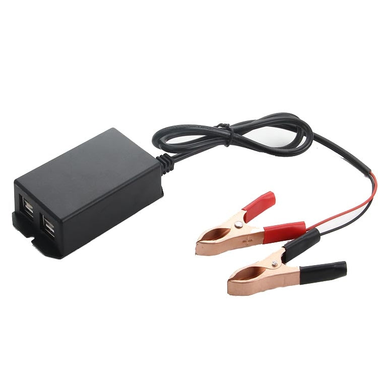 12/24V 4 USB Interface Motorcycle Car Mobile Phone Charger - Battery Charger by PMC TechLife | Online Shopping South Africa | PMC TechLife | Buy Now Pay Later Mobicred