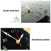 Kindergarten Cartoon Mute Wall Clock Creative Children Colorful Mushroom Decorative Clock(White)