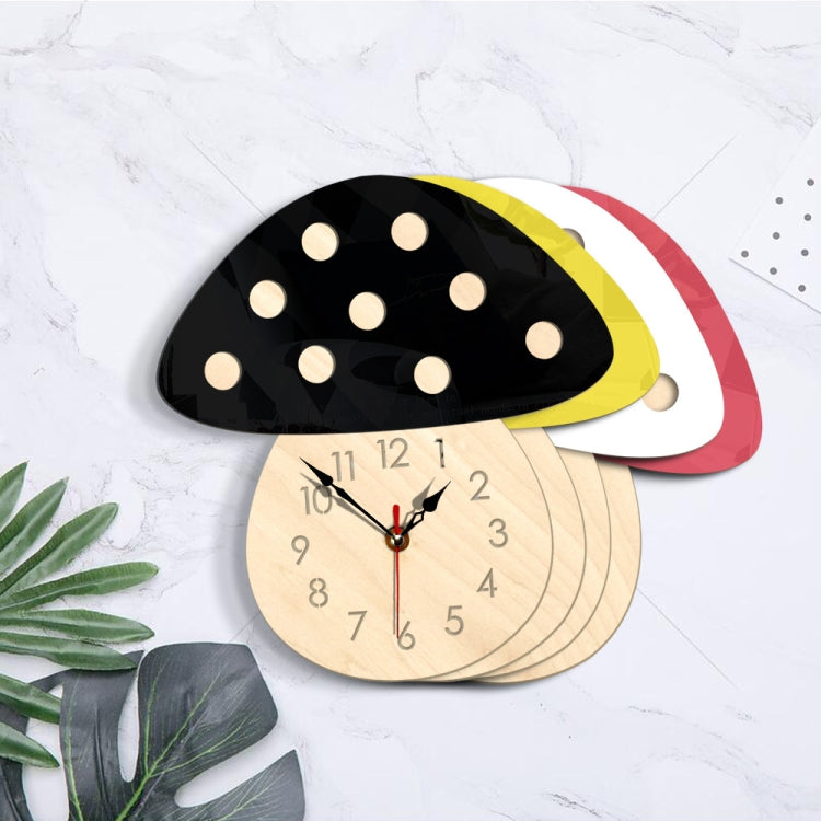 Kindergarten Cartoon Mute Wall Clock Creative Children Colorful Mushroom Decorative Clock(White)