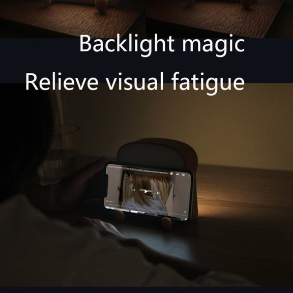 F-L-01 Toast Bread Night Light With Mobile Phone Holder Children Bedroom Timing Sleep Light(Snooze)