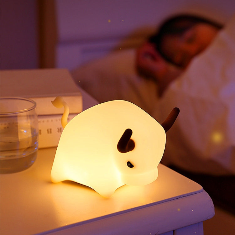 BD-NL-11 Cow Silicone Lamp USB Dimming Night Light Children Bedside Timing Sleeping Light(Yellow Light) - Night Lights by PMc TechLife | Online Shopping South Africa | PMc TechLife | Buy Now Pay Later Mobicred