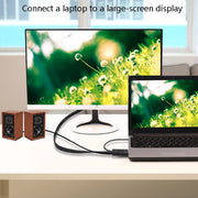 2m JH HV10 1080P HDMI to VGA Cable Projector TV Box Computer Notebook Industrial Display Adapter Cable