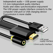 2m JH HV10 1080P HDMI to VGA Cable Projector TV Box Computer Notebook Industrial Display Adapter Cable