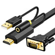 3m JH HV10 1080P HDMI to VGA Cable Projector TV Box Computer Notebook Industrial Display Adapter Cable - Cable by JH | Online Shopping South Africa | PMC TechLife | Buy Now Pay Later Mobicred