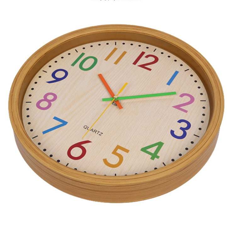 12 Inch Living Room Creative Color Wood Grain Wall Clock Quartz Clock  Classroom Children  Personality Wall  Clock - Wall Clock by PMc TechLife | Online Shopping South Africa | PMc TechLife | Buy Now Pay Later Mobicred