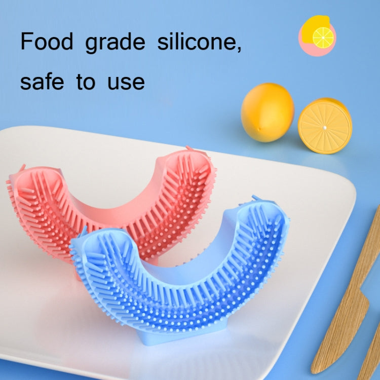 Silicone U-Shaped Replaceable Brush Head 2-8 Years Old Oral Electric Toothbrush Head(Blue) - Replacement Brush Heads by PMC TechLife | Online Shopping South Africa | PMC TechLife | Buy Now Pay Later Mobicred