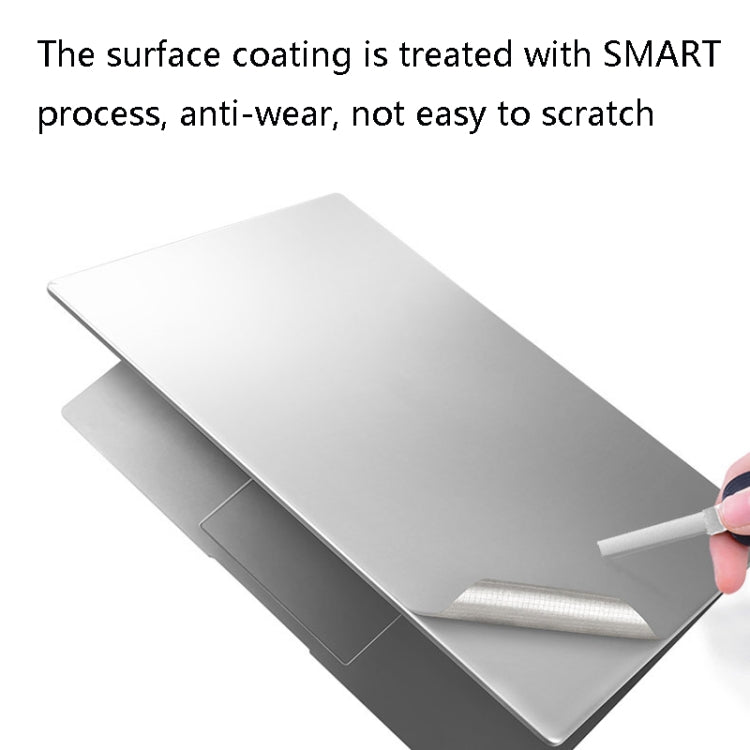 JRC 4 In 1 0.2mm Metal Texture Upper Cover Film + Bottom Cover Film + Full-Support Film + Touchpad Film Laptop Body Protective Film Sticker Set For Huawei Matebook D 14 inch (Silver) - Protector Sticker by JRC | Online Shopping South Africa | PMC Jewellery | Buy Now Pay Later Mobicred