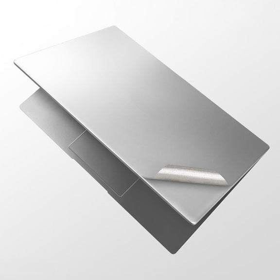 JRC 4 In 1 0.2mm Metal Texture Upper Cover Film + Bottom Cover Film + Full-Support Film + Touchpad Film Laptop Body Protective Film Sticker Set For Huawei MateBook D 15.6 inch (Silver)