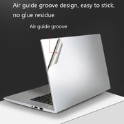 JRC 4 In 1 0.2mm Metal Texture Upper Cover Film + Bottom Cover Film + Full-Support Film + Touchpad Film Laptop Body Protective Film Sticker Set For Huawei MateBook D 15.6 inch (Silver)