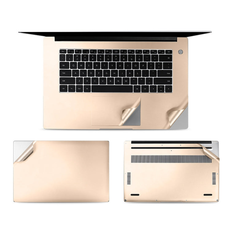 JRC 4 In 1 0.2mm Metal Texture Upper Cover Film + Bottom Cover Film + Full-Support Film + Touchpad Film Laptop Body Protective Film Sticker Set For Huawei MateBook D 15.6 inch (Champagne Gold) - free shipping - PMC Jewellery - Order now!