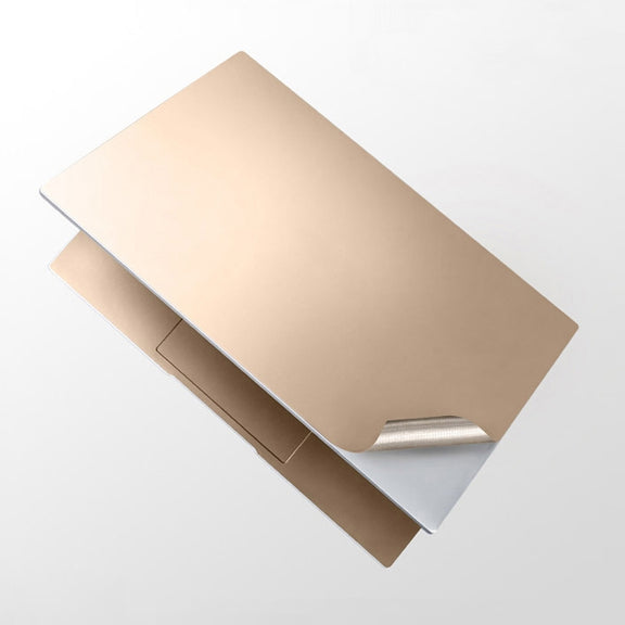 JRC 4 In 1 0.2mm Metal Texture Upper Cover Film + Bottom Cover Film + Full-Support Film + Touchpad Film Laptop Body Protective Film Sticker Set For Huawei MateBook D 15.6 inch (Champagne Gold)