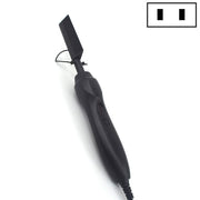 Multifunctional Comb Dry And Wet Dual-Use Curly Hair Straightening Stick Electric Perm Comb US Plug(Black)