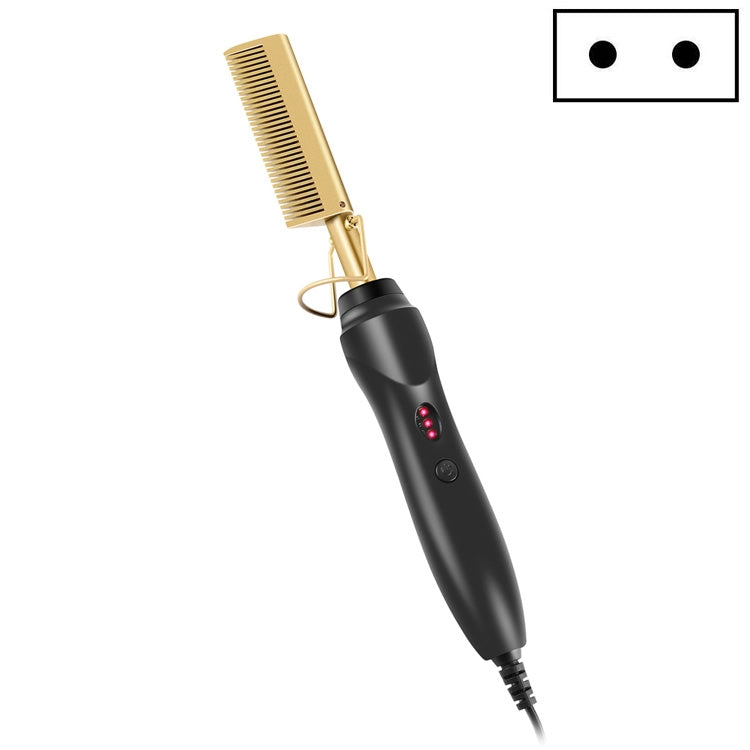 Multifunctional Comb Dry And Wet Dual-Use Curly Hair Straightening Stick Electric Perm Comb EU Plug(Golden) - free shipping - PMC TechLife - Order now!