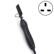 Multifunctional Comb Dry And Wet Dual-Use Curly Hair Straightening Stick Electric Perm Comb UK Plug(Black)