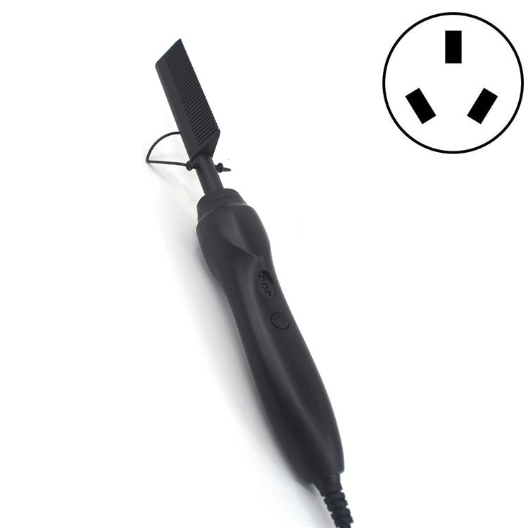 Multifunctional Comb Dry And Wet Dual-Use Curly Hair Straightening Stick Electric Perm Comb AU Plug(Black) - free shipping - PMC TechLife - Order now!