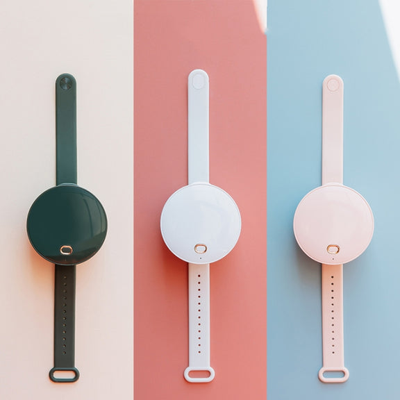 G3 Portable Outdoor Kids USB Mini Mirror Leafless Watch Fan(White)