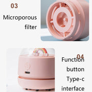 X1 Mini USB Handheld Wireless Desktop Vacuum Cleaner(Pink)
