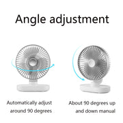 D77 Desktop Automatic Shaking hHead Fan Mute Portable Home Office Dormitory USB Fan(Rose Pink)