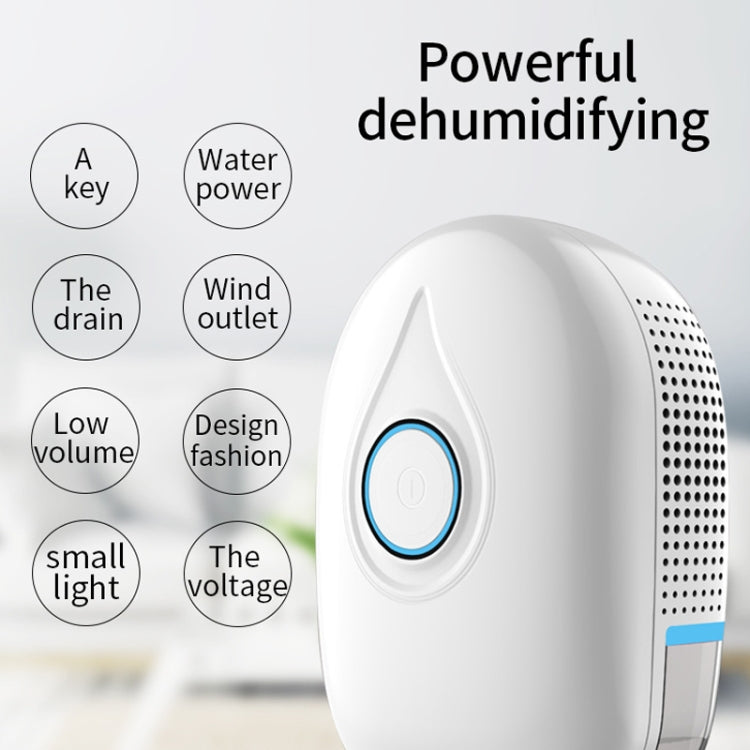 GZ-1901 Semiconductor Mini Dehumidifier Household Small Dehumidifier Bedroom Dehumidifier Moisture Absorber, Product specification: EU Plug(Fresh Blue)