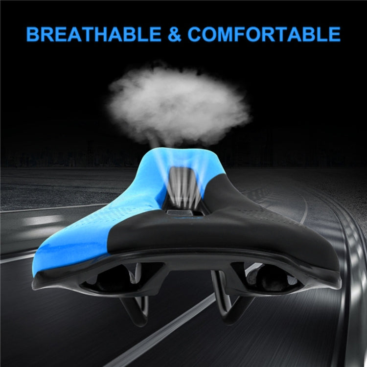 WEST BIKING Cycling Seat Hollow Breathable Comfortable Saddle Riding Equipment(Black Blue) - Bicycle Saddle by WEST BIKING | Online Shopping South Africa | PMc TechLife | Buy Now Pay Later Mobicred