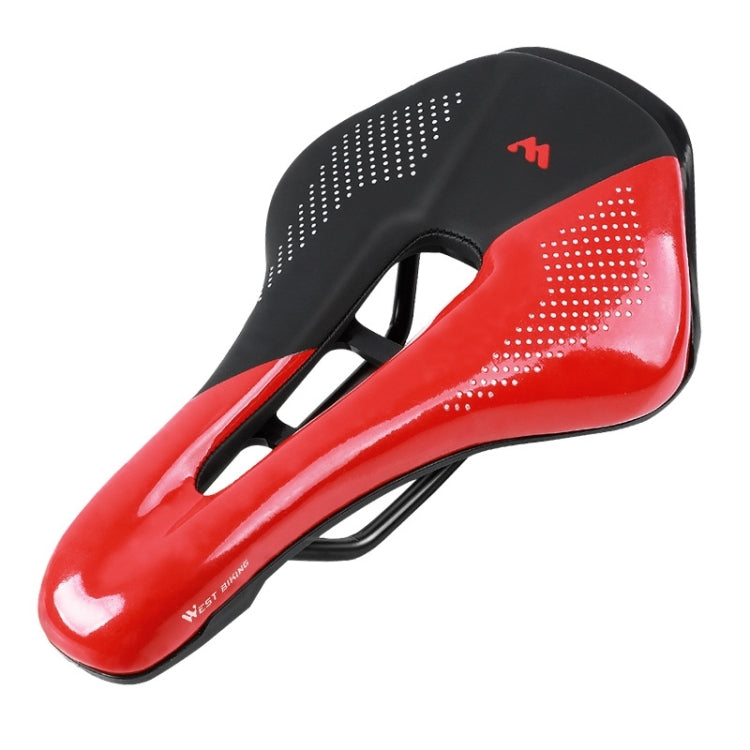 WEST BIKING Cycling Seat Hollow Breathable Comfortable Saddle Riding Equipment(Black Red) - Bicycle Saddle by WEST BIKING | Online Shopping South Africa | PMc TechLife | Buy Now Pay Later Mobicred