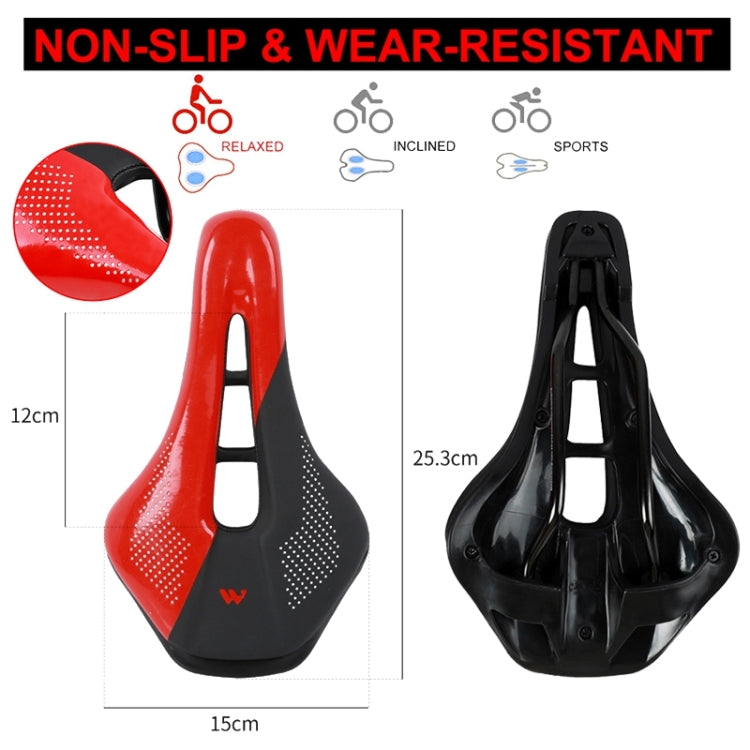 WEST BIKING Cycling Seat Hollow Breathable Comfortable Saddle Riding Equipment(Black White) - Bicycle Saddle by WEST BIKING | Online Shopping South Africa | PMc TechLife | Buy Now Pay Later Mobicred