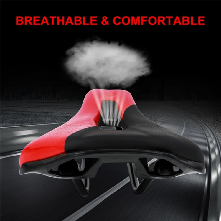 WEST BIKING Cycling Seat Hollow Breathable Comfortable Saddle Riding Equipment(Black White)