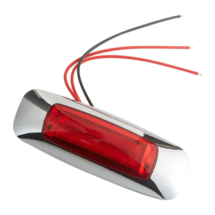 2 PCS 12/24V 8 LEDs Explosion Lightning Plating Edge Light Side Tail Light(Yellow)