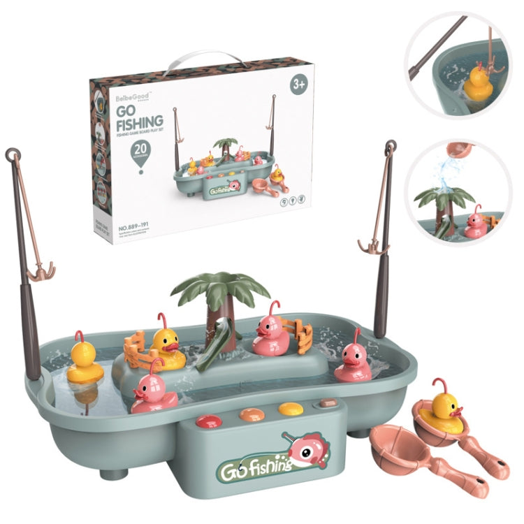 Play House Children Educational Electric Cycle Rotating Fishing Station Summer Water Game Toy Set, Colour: Green 6 Ducks - Music Toys by PMC TechLife | Online Shopping South Africa | PMC TechLife | Buy Now Pay Later Mobicred