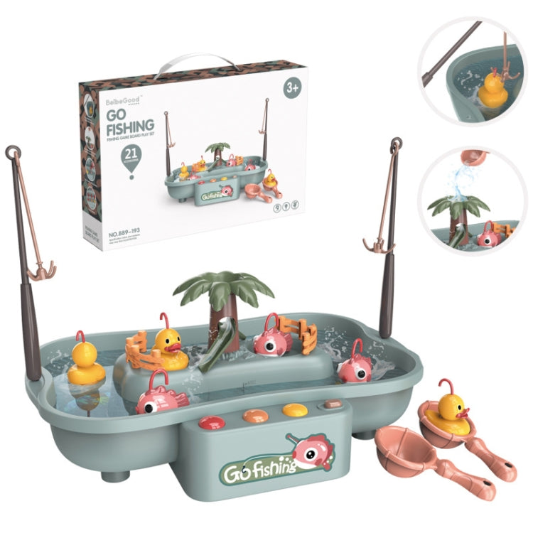 Play House Children Educational Electric Cycle Rotating Fishing Station Summer Water Game Toy Set, Colour: Green 3 Fish 3 Ducks - Music Toys by PMC TechLife | Online Shopping South Africa | PMC TechLife