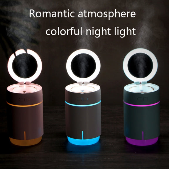 K005 Portable Hydrating LED Fill Light Makeup Mirror USB Mini Humidifier(Pink)