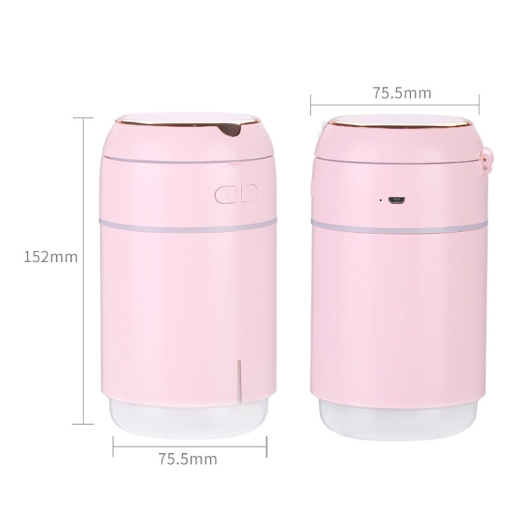K005 Portable Hydrating LED Fill Light Makeup Mirror USB Mini Humidifier(Pink)