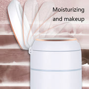 K005 Portable Hydrating LED Fill Light Makeup Mirror USB Mini Humidifier(White)