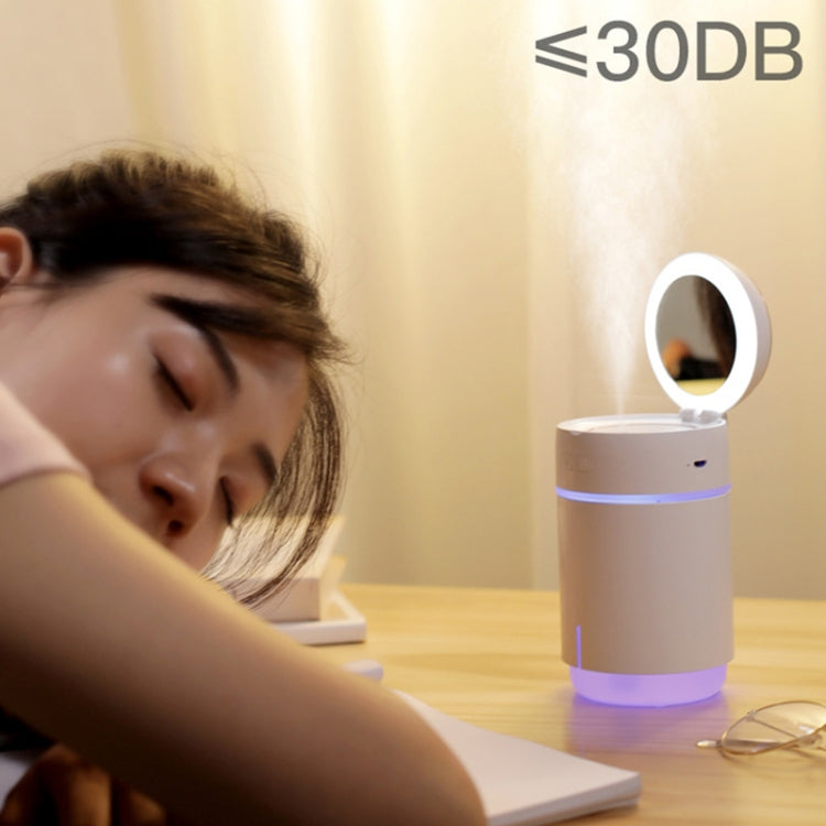 K005 Portable Hydrating LED Fill Light Makeup Mirror USB Mini Humidifier(Pink)