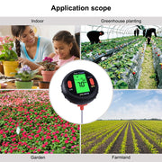 Five-In-One Soil Meter PH Humidity Temperature Photometry Detector PH Photometry Multifunctional Detector