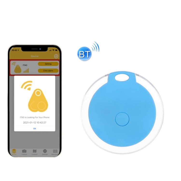 2 PCS  HYC-05 Round Bluetooth Anti-Lost Device Mobile Phone Key Two-Way Object Finding Alarm( Blue) - Anti-lost Alarm by PMC Jewellery | Online Shopping South Africa | PMC Jewellery | Buy Now Pay Later Mobicred