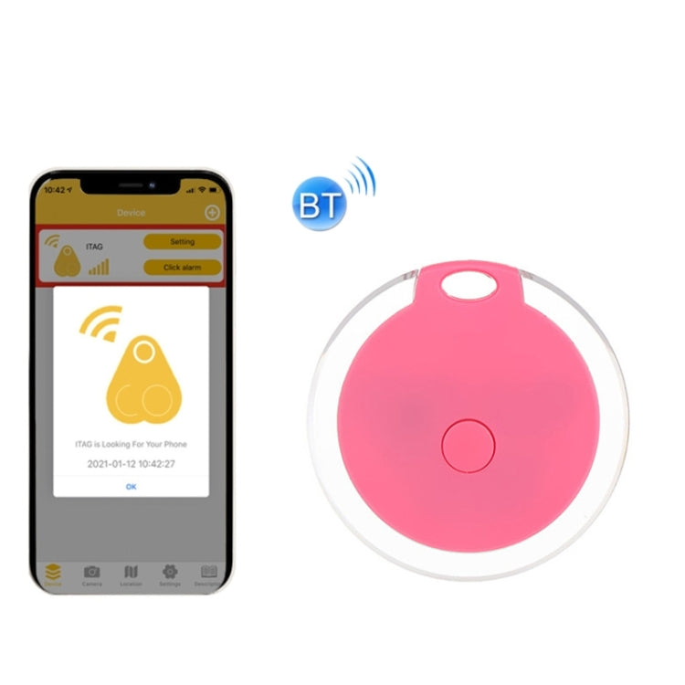 2 PCS  HYC-05 Round Bluetooth Anti-Lost Device Mobile Phone Key Two-Way Object Finding Alarm( Pink) - Anti-lost Alarm by PMC Jewellery | Online Shopping South Africa | PMC Jewellery | Buy Now Pay Later Mobicred