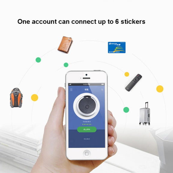 2 PCS  HYC-05 Round Bluetooth Anti-Lost Device Mobile Phone Key Two-Way Object Finding Alarm( White)