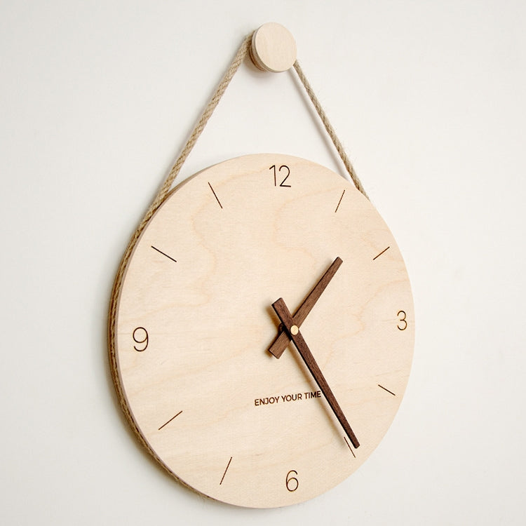 10 inch Without Printing Plate Wooden Sling Wall Clock Home Living Room Clock