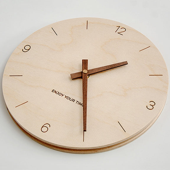 10 inch Without Printing Plate Wooden Sling Wall Clock Home Living Room Clock