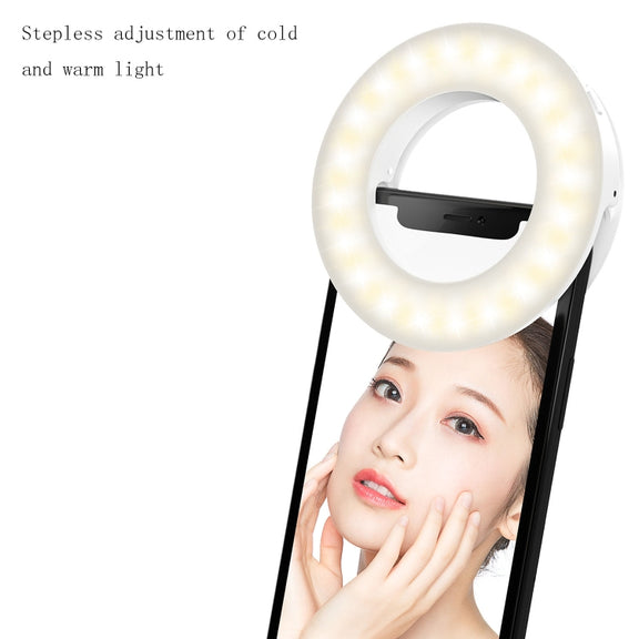 Mobile Phone Live Selfie Light LED Beauty Ring Fill Light(Black)