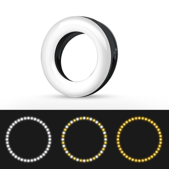 Mobile Phone Live Selfie Light LED Beauty Ring Fill Light(Black)