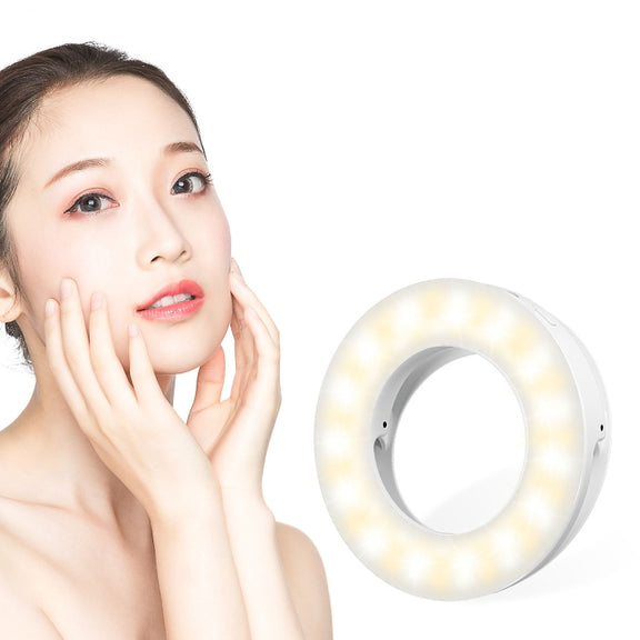 Mobile Phone Live Selfie Light LED Beauty Ring Fill Light(Black)
