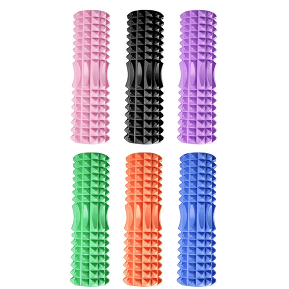 3 in 1 Eva Foam Roller Hollow Muscle Relaxation Roller Yoga Column Set, Length:  33cm (Blue Crescent)