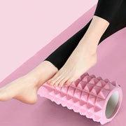 3 in 1 Eva Foam Roller Hollow Muscle Relaxation Roller Yoga Column Set, Length: 45cm  (Black Wolf Tooth)