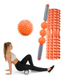 3 in 1 Eva Foam Roller Hollow Muscle Relaxation Roller Yoga Column Set, Length:  33cm (Orange Crescent) - free shipping - PMC TechLife - Order now!