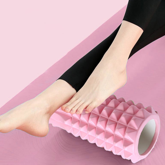 3 in 1 Eva Foam Roller Hollow Muscle Relaxation Roller Yoga Column Set, Length:  33cm (Orange Crescent)