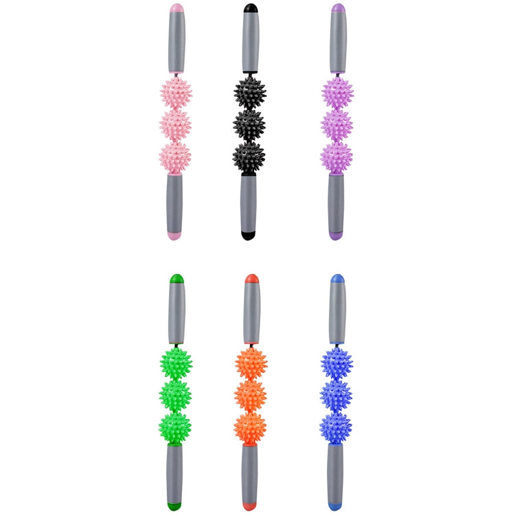 3 in 1 Eva Foam Roller Hollow Muscle Relaxation Roller Yoga Column Set, Length:  45cm (Orange Wolf Tooth)
