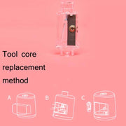 Deli Student Electric Stationery Set Desktop Cleaner/Electric Eraser/Electric Pencil Sharpener(Pink)